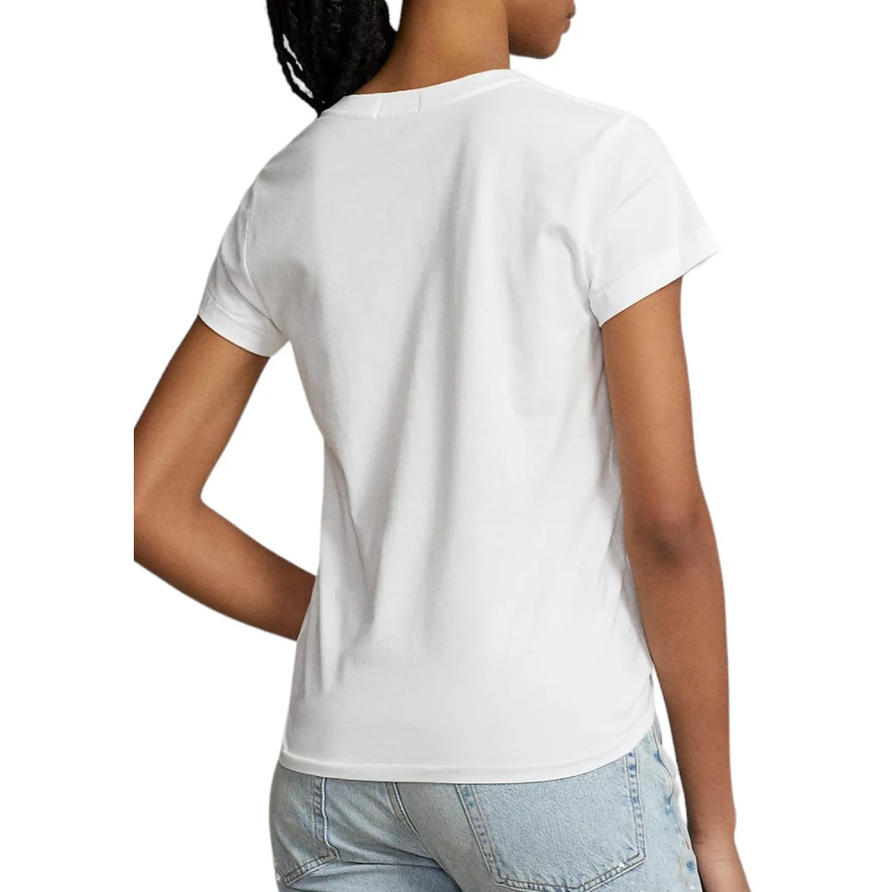 Ralph Lauren Wit korte mouw T-shirt 211902403001 White Dames