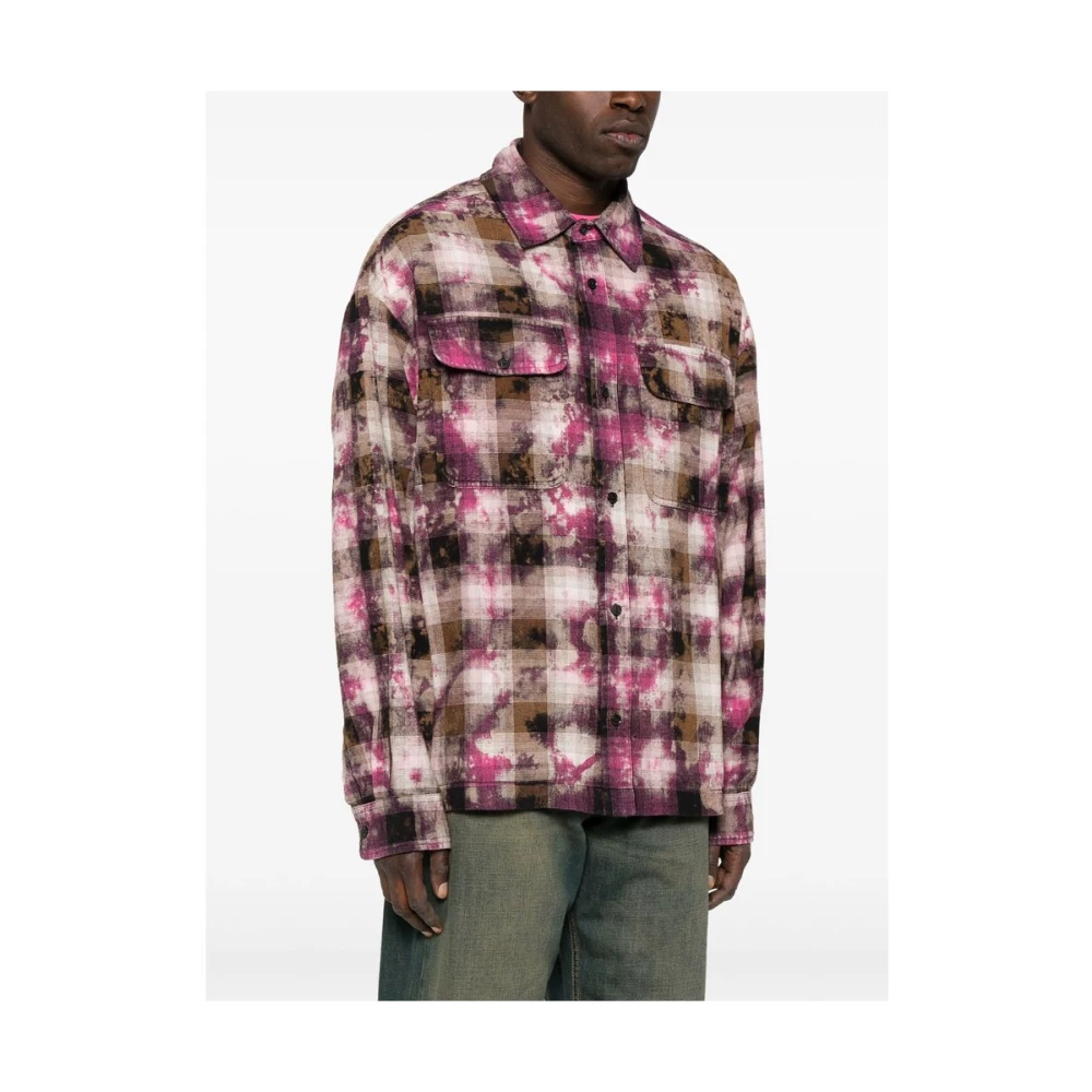 Palm Angels Fuchsia Roze Knoopshirt Multicolor Heren