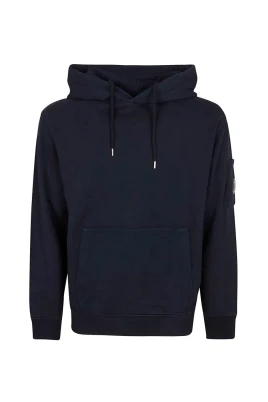 Diagonal Cotton Fleece Hoodie