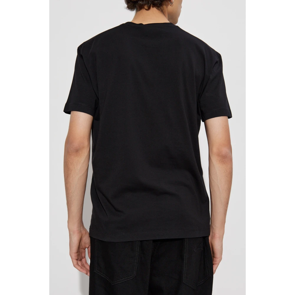 Dsquared2 T-shirt met bedrukt logo Black Heren
