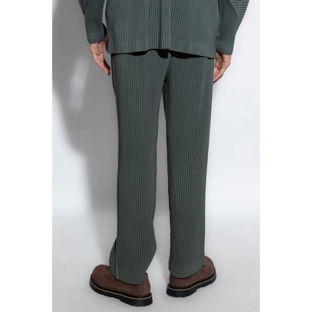 Issey Miyake Geplooide broek Green Heren