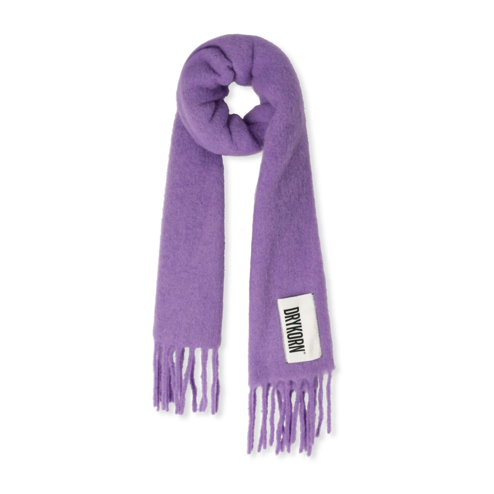 Drykorn Paarse Alpaca Wol Fringed Sjaal Purple Dames