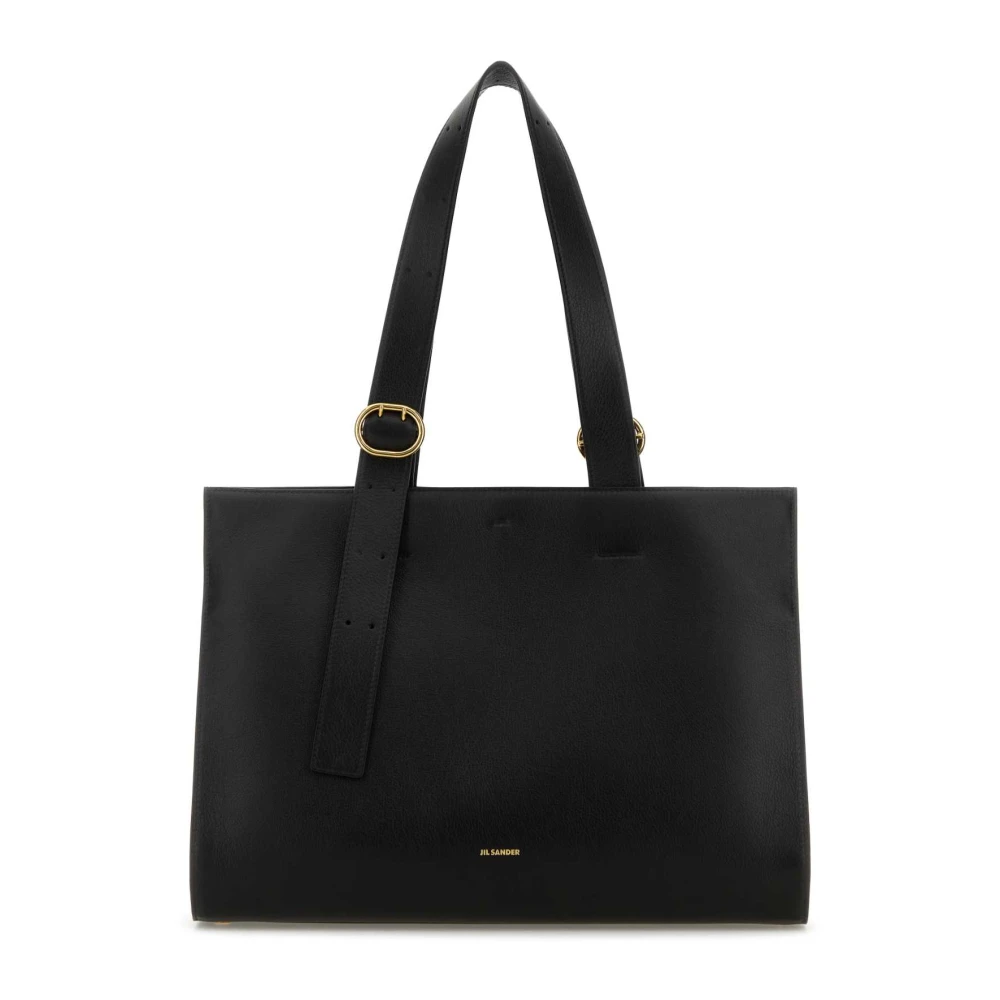 Jil Sander Women's Black Leather Shopping Bag