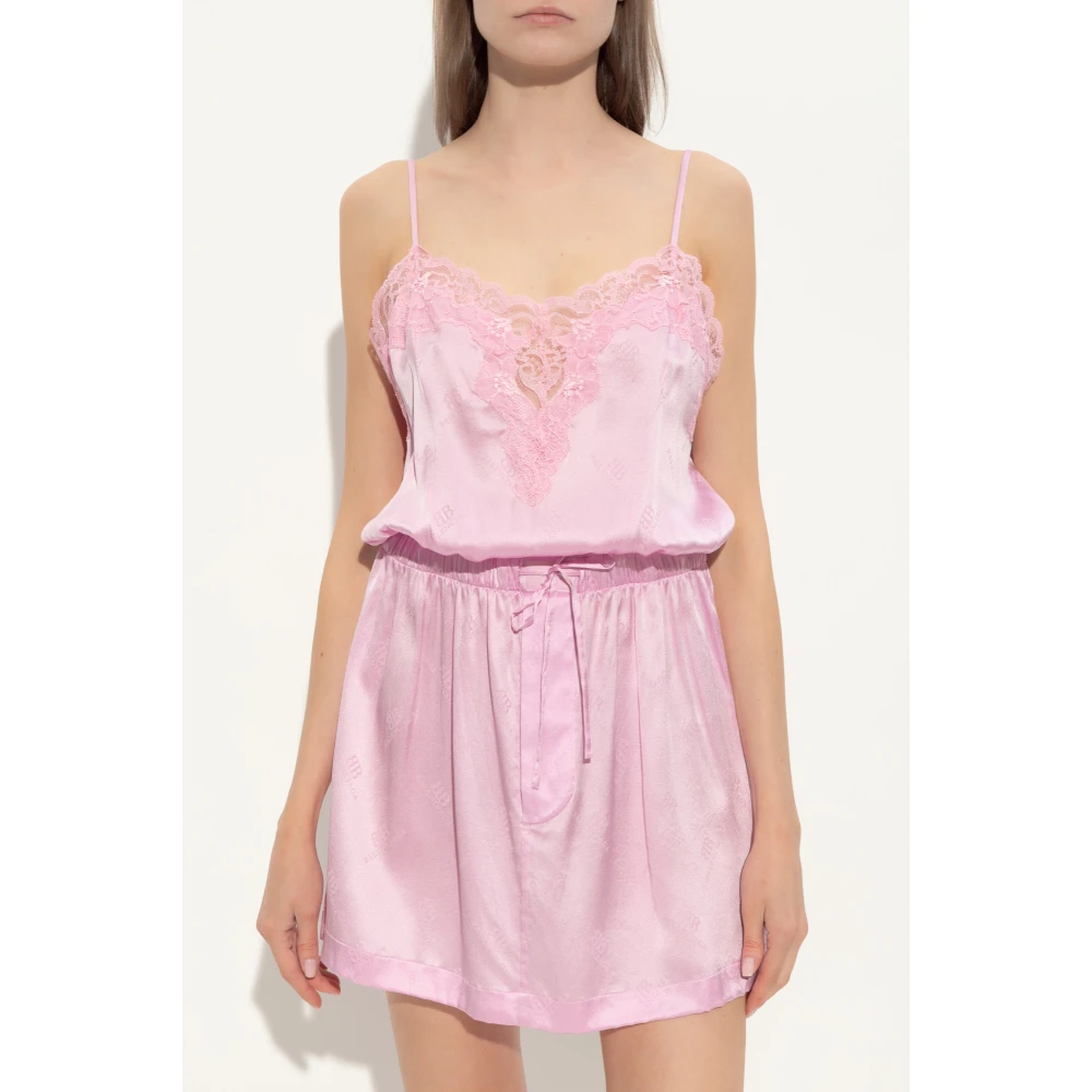 Balenciaga Zijden hemdjurk Pink Dames