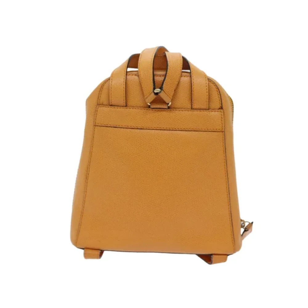 Celine Vintage Pre-owned Leather backpacks Orange Dames