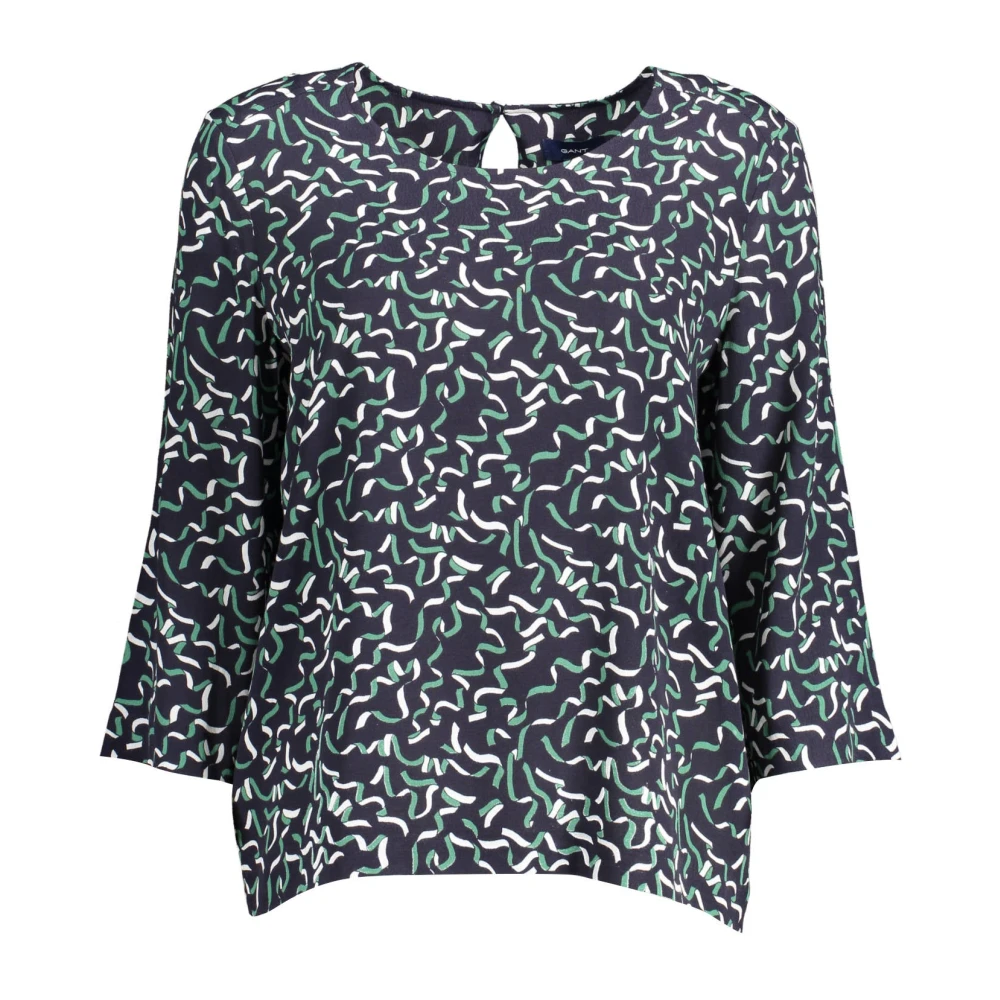 Gant Women's Blue Blouses, S, Clothing