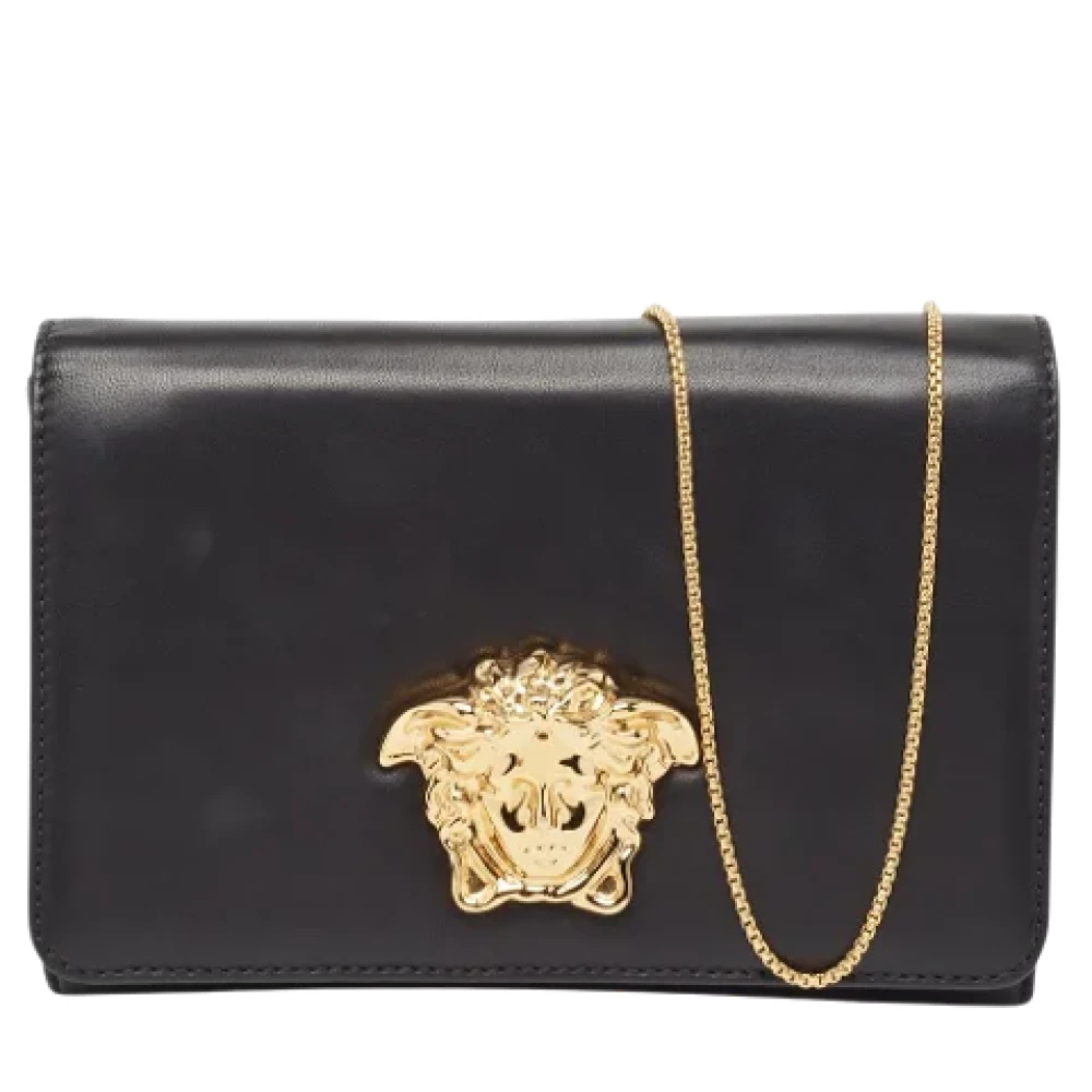 Versace Pre-owned Leather shoulder-bags Black Dames