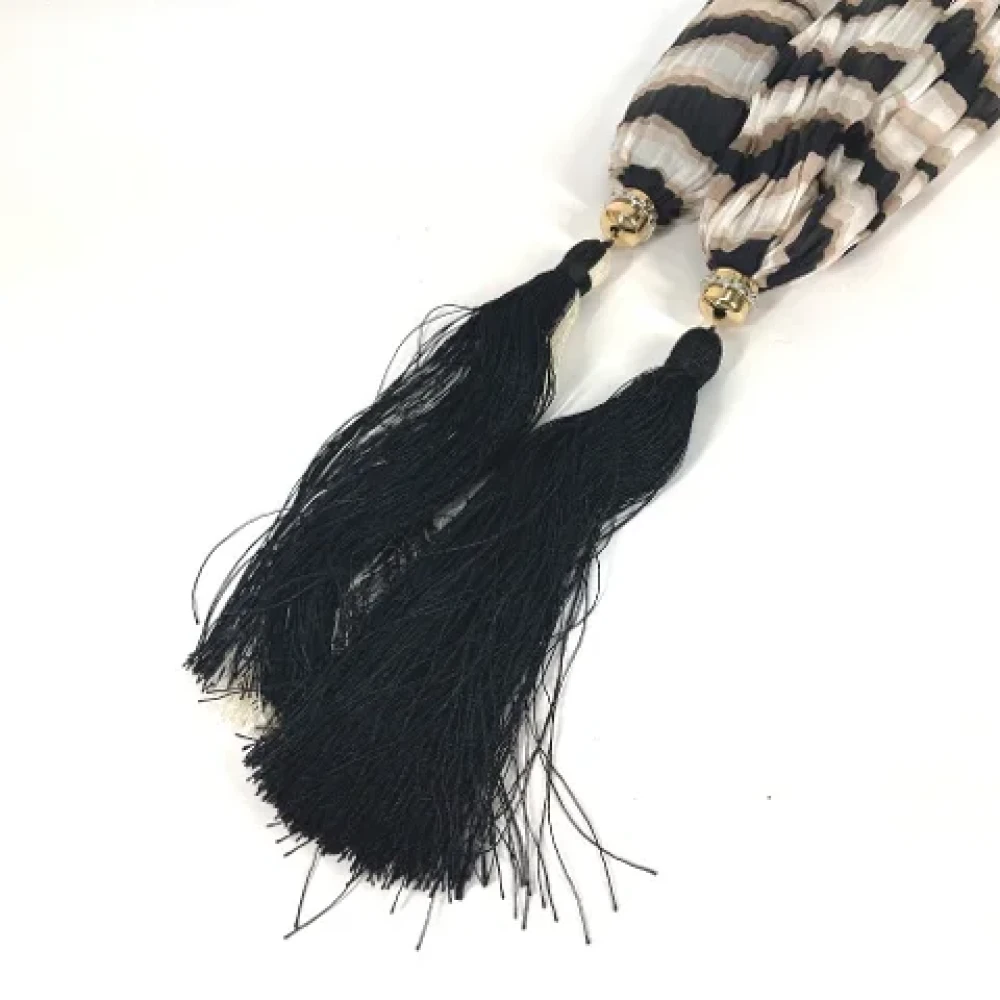 Louis Vuitton Vintage Pre-owned Silk scarves Black Dames