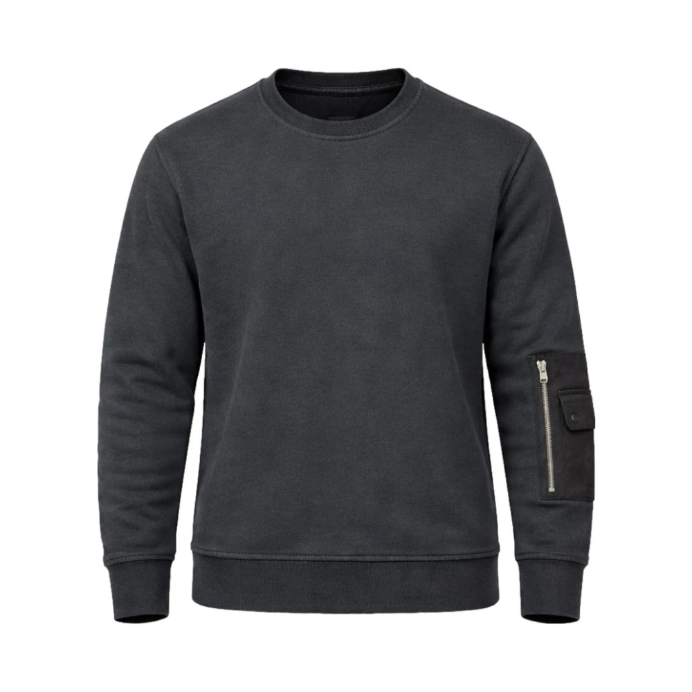 Ten C Men's Gray Crew Neck Sweatshirt - Sweatshirts - M - Sweatshirts & Hoodies