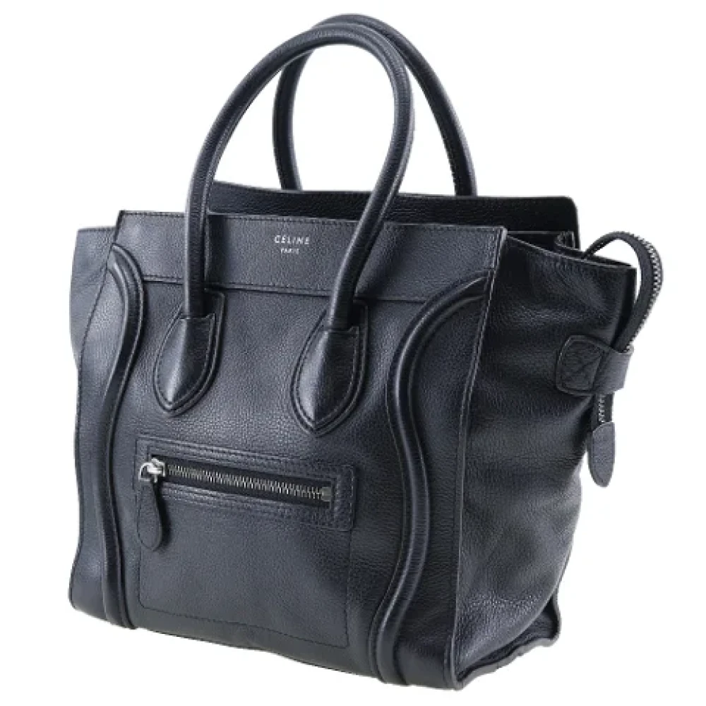 Celine Vintage Pre-owned Leather handbags Black Dames