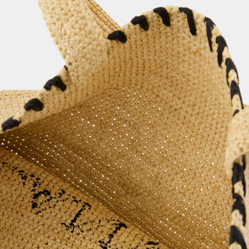 Lanvin Rotan Shopper Tas Neutrale Kleuren Beige Dames