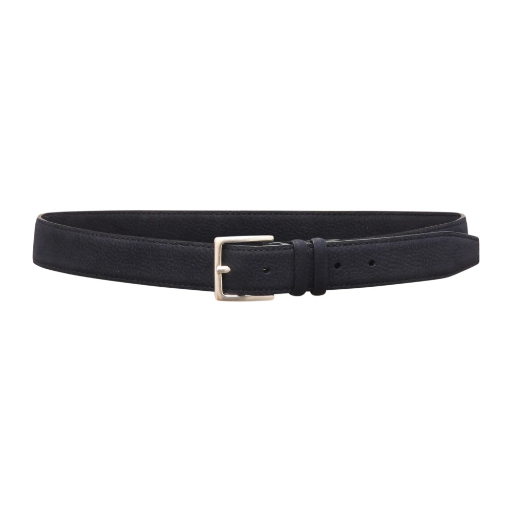 Orciani Men's Blue Nabucco Leather Belt - Belts - 100 Cm - Accessories