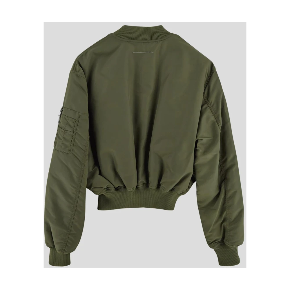 MM6 Maison Margiela Polyamide Bomberjack Green Dames