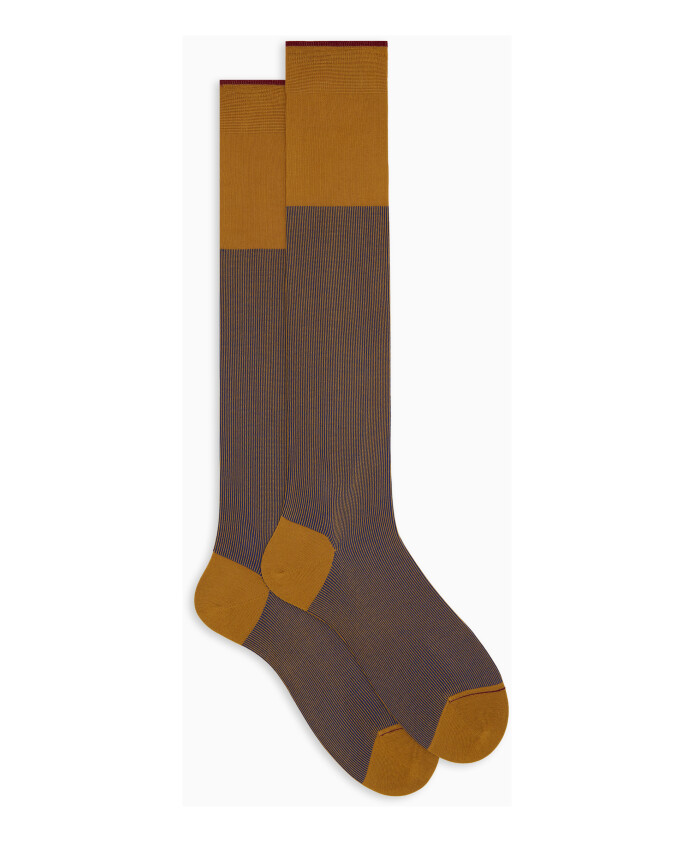 chaussettes-longues-pour-hommes-en-coton-motif-perlage-jaune