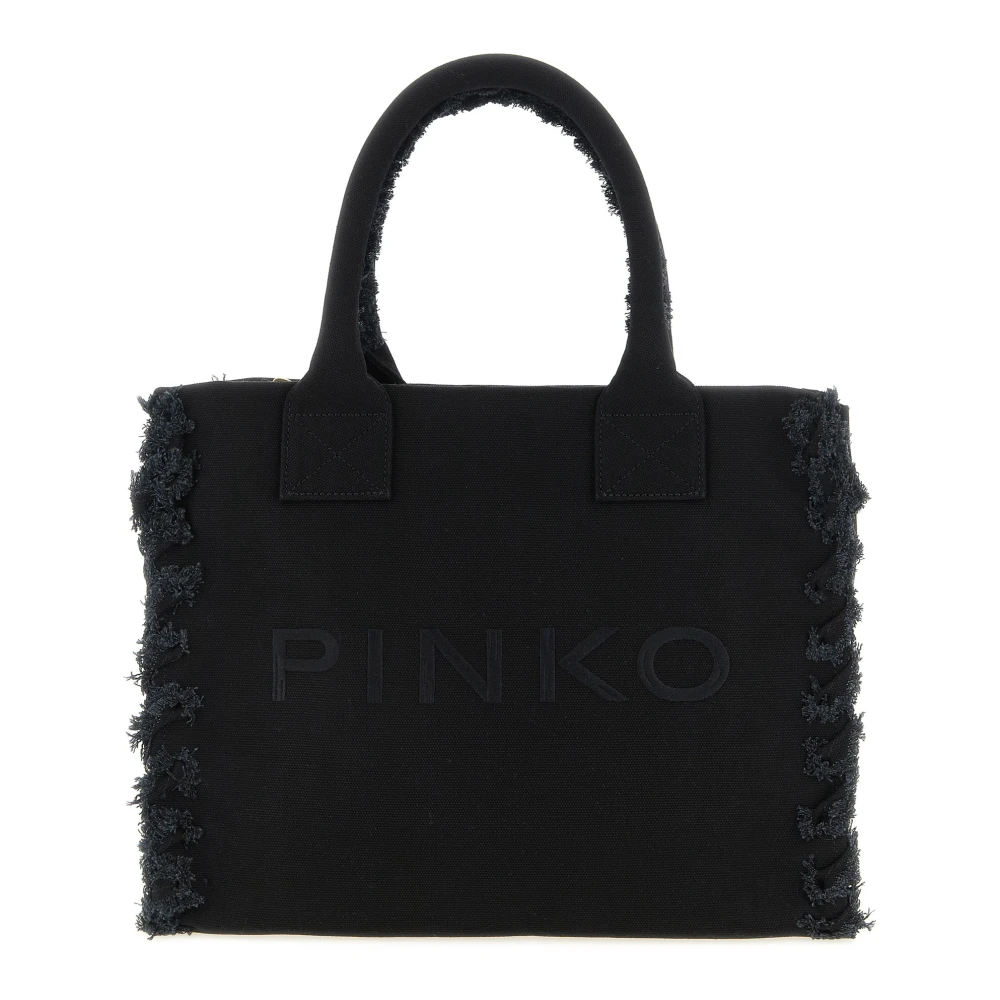 Pinko Women's Black Medium Beach Shopping Bag - Shopping Bags - One Size - Bags