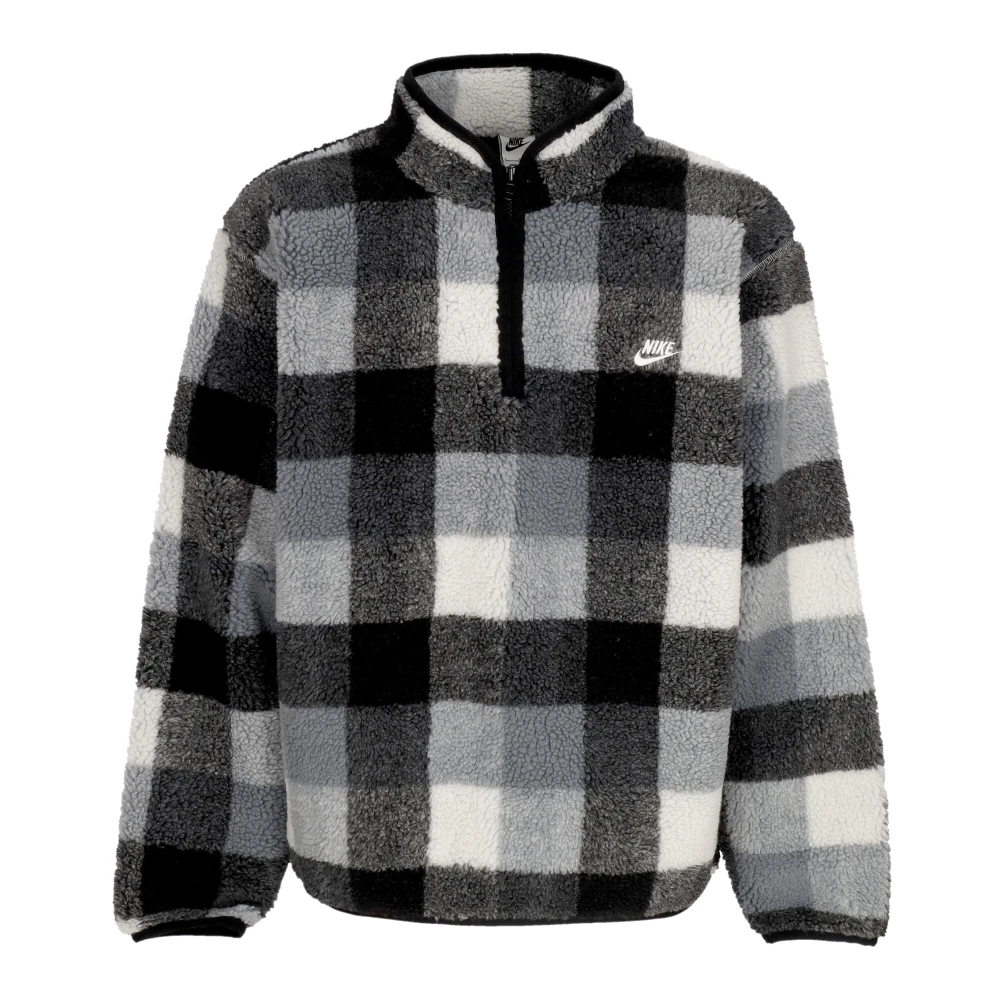 Nike Half-Zip Pile Jacket Zwart Wit Grijs Multicolor Heren