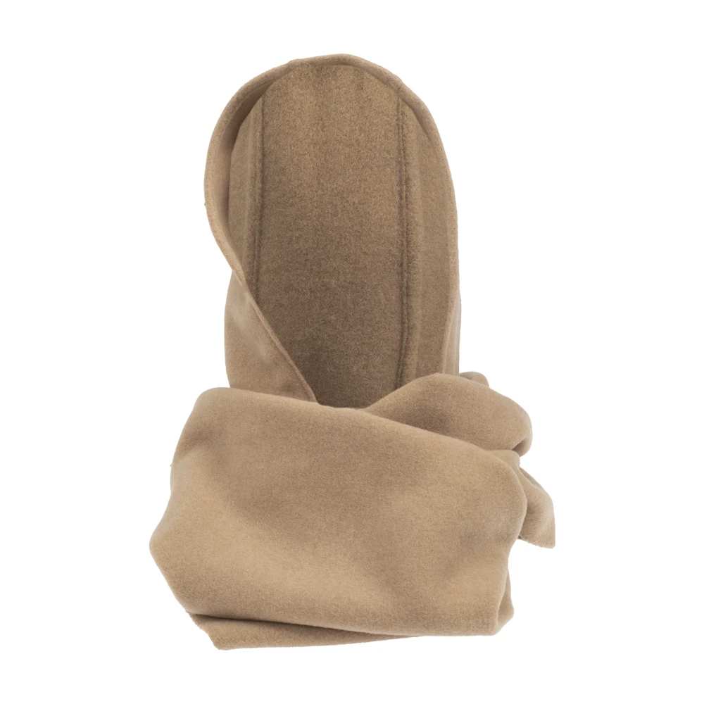 Max Mara Sjaal Zena met capuchon Beige Dames