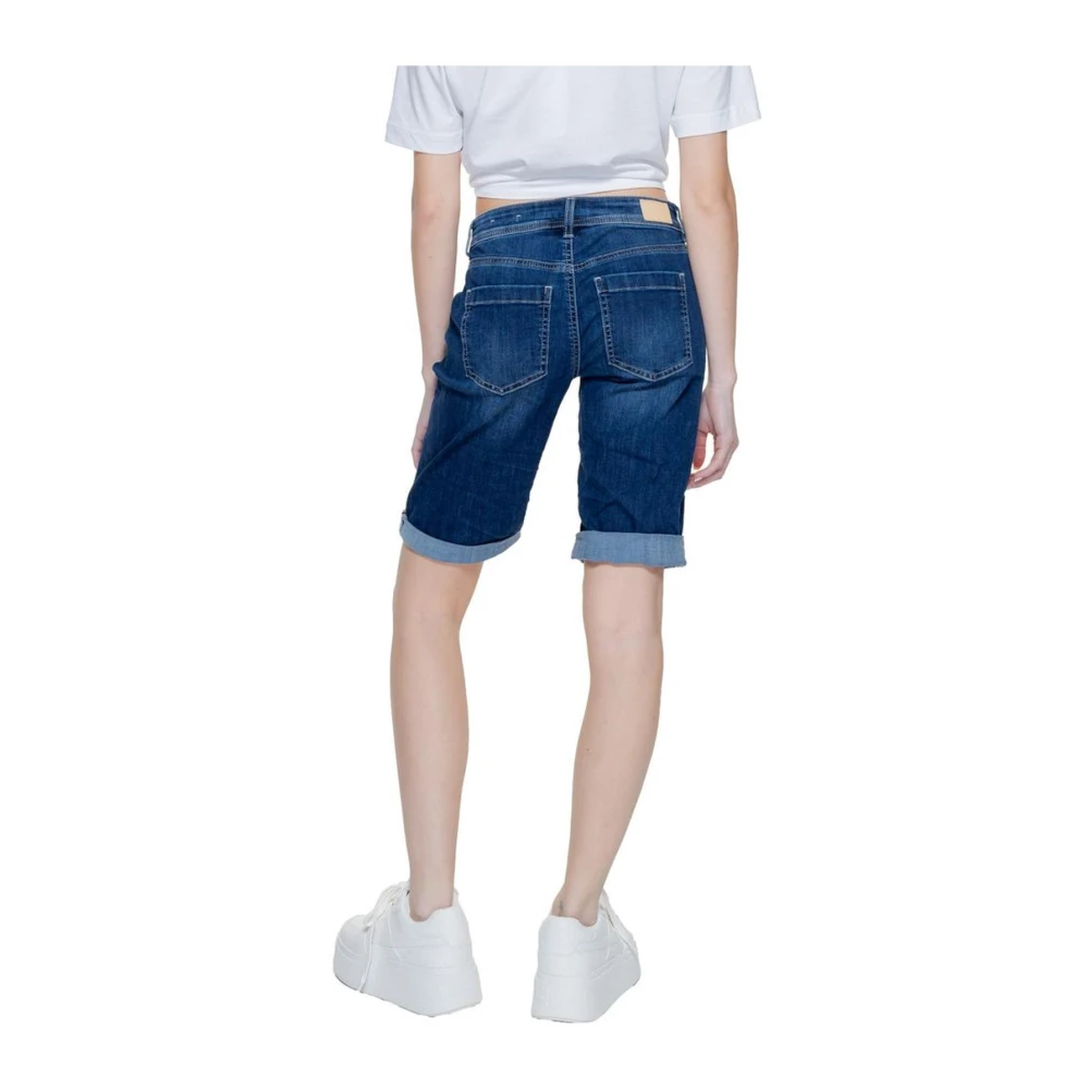 Street One Katoen Bermuda Shorts Blue Dames