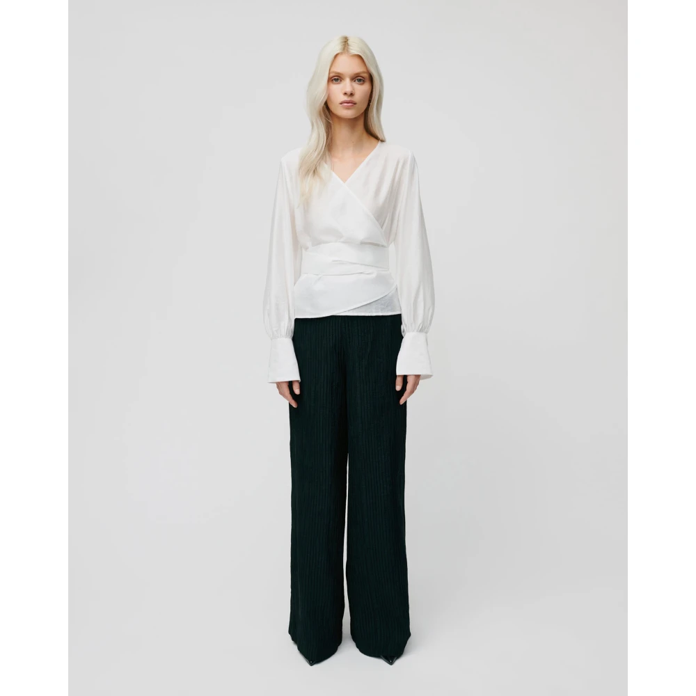 IVY OAK Organza Wrap Blouse met Lang Riem White Dames