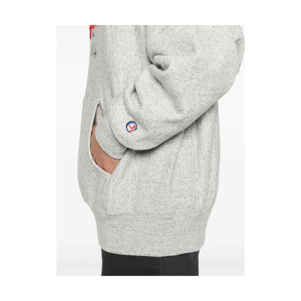 Champion Grijze Melange Hoodie Gray Heren