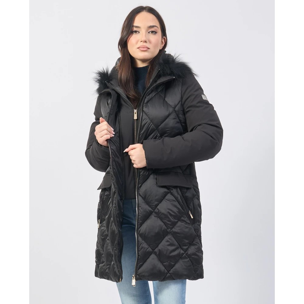 YES ZEE Zwarte Winterjas Black Dames