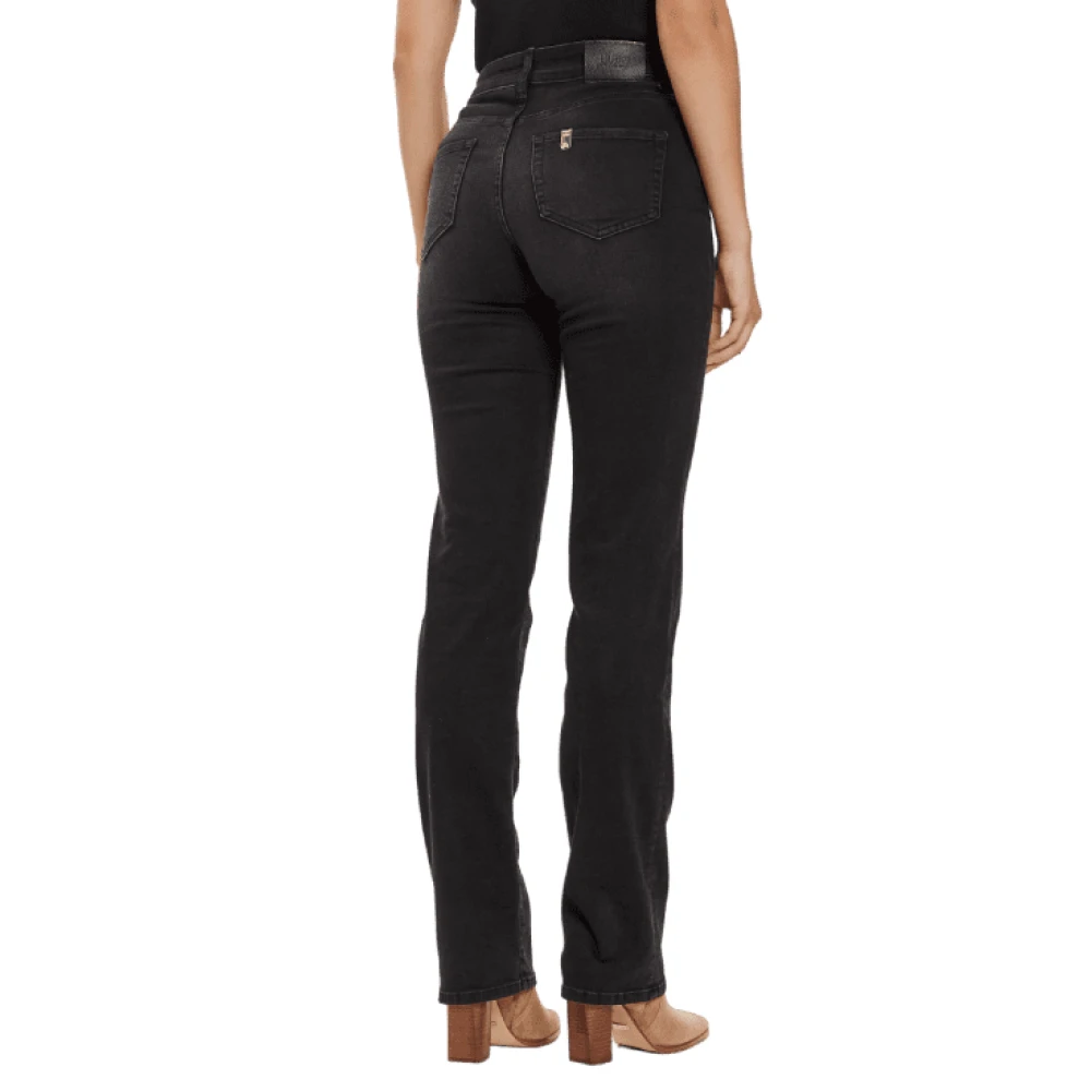Liu Jo Zwarte Straight Leg Jeans Black Dames