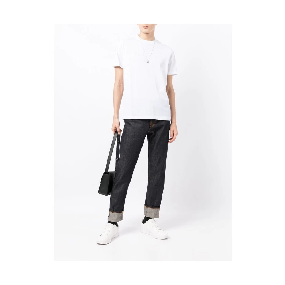 Emporio Armani Wit Katoenen Crew-Neck T-Shirt White Heren