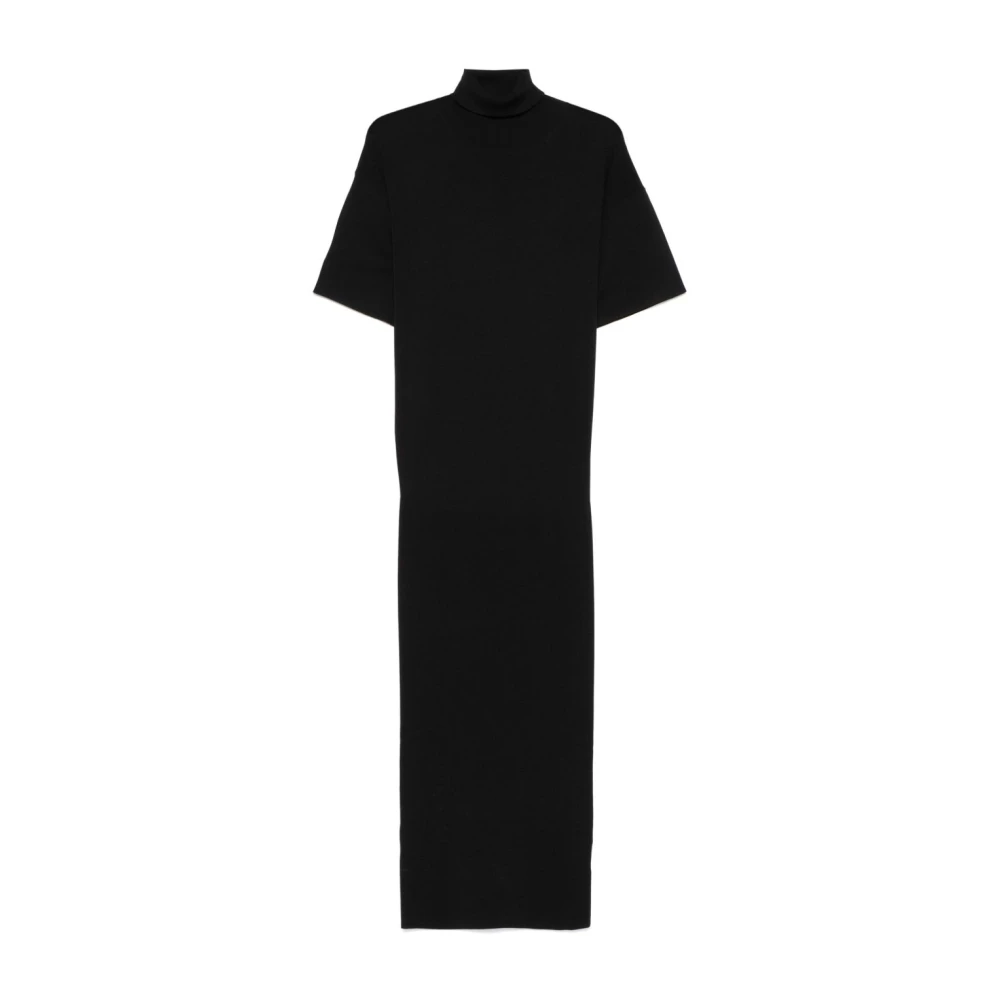 Birgitte Herskind Zwarte Korte Mouw Rolnek Jurk Black Dames