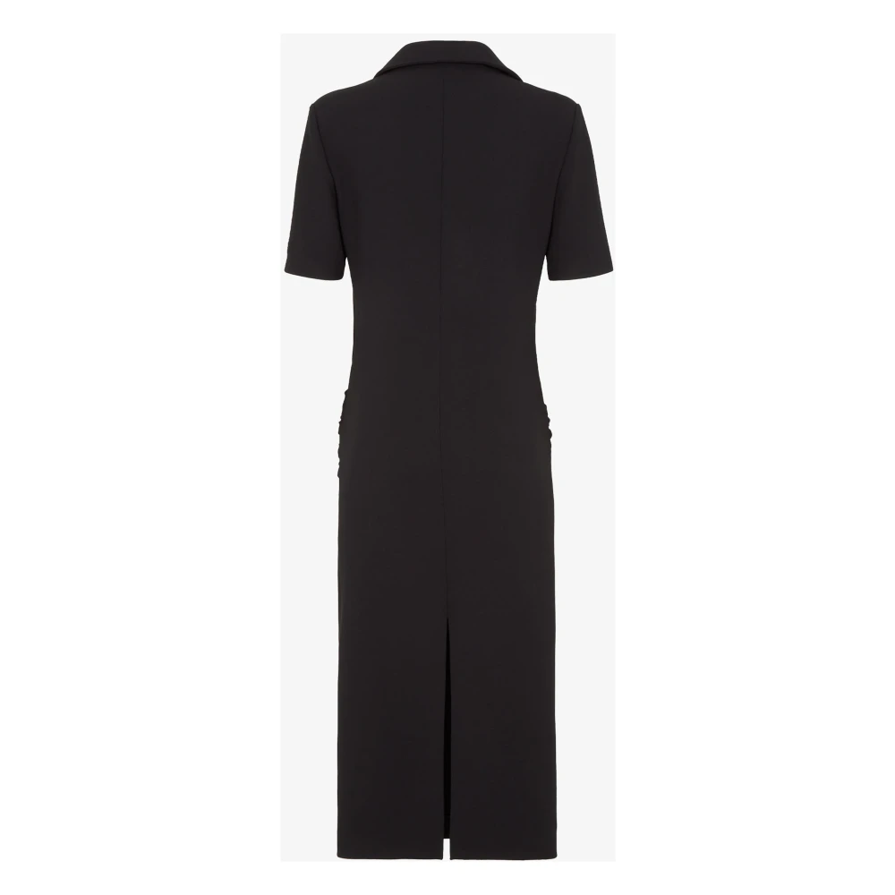 Fendi Zwarte Gedrapeerde Polojurk Black Dames