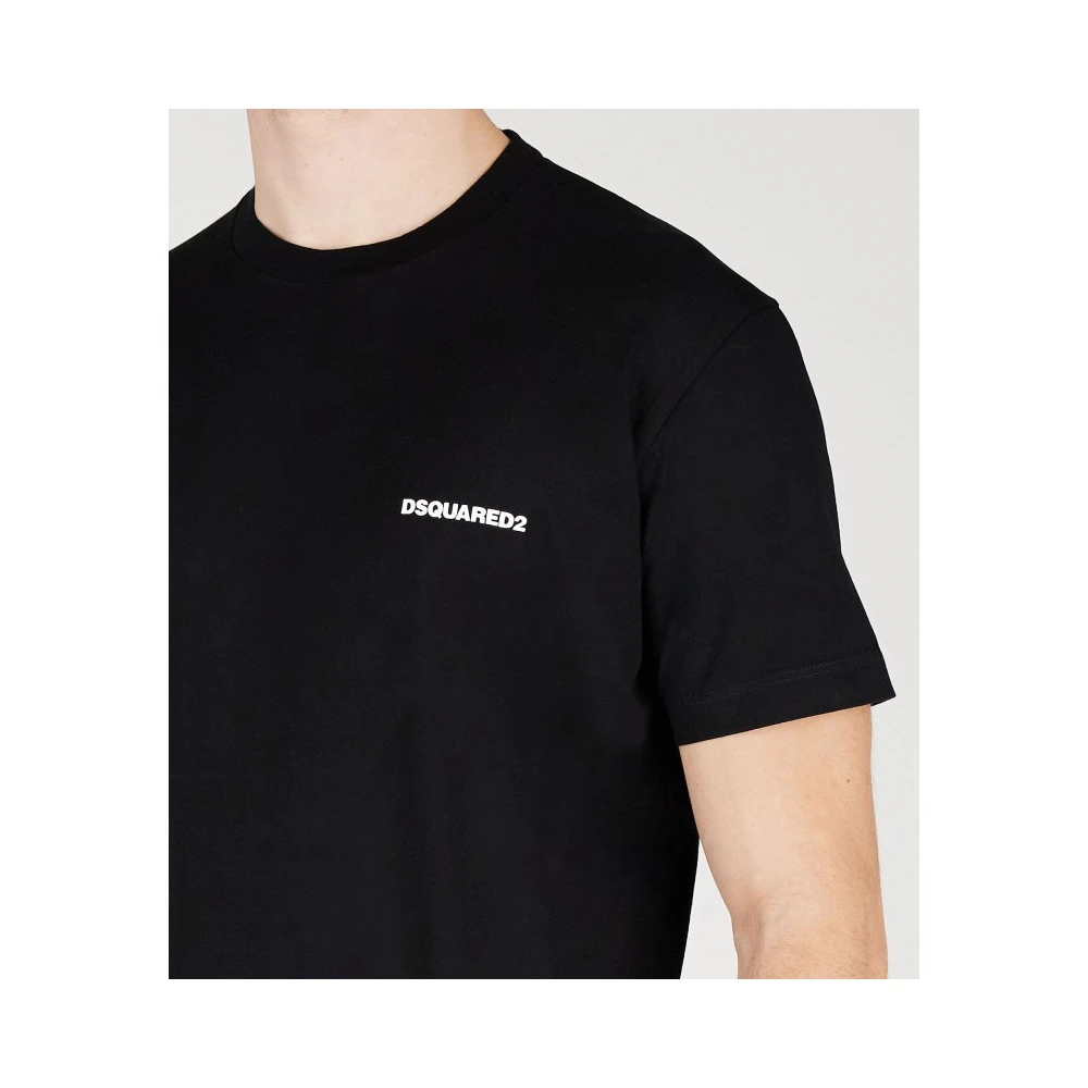 Dsquared2 Stijlvol T-shirt met uniek ontwerp Black Heren