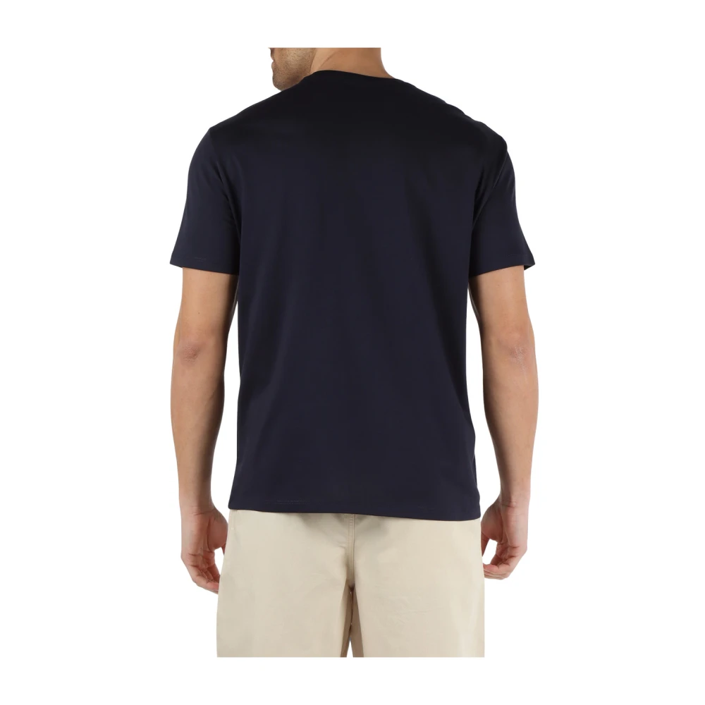 Armani Exchange Regular Fit Pima Katoenen T-Shirt Blue Heren