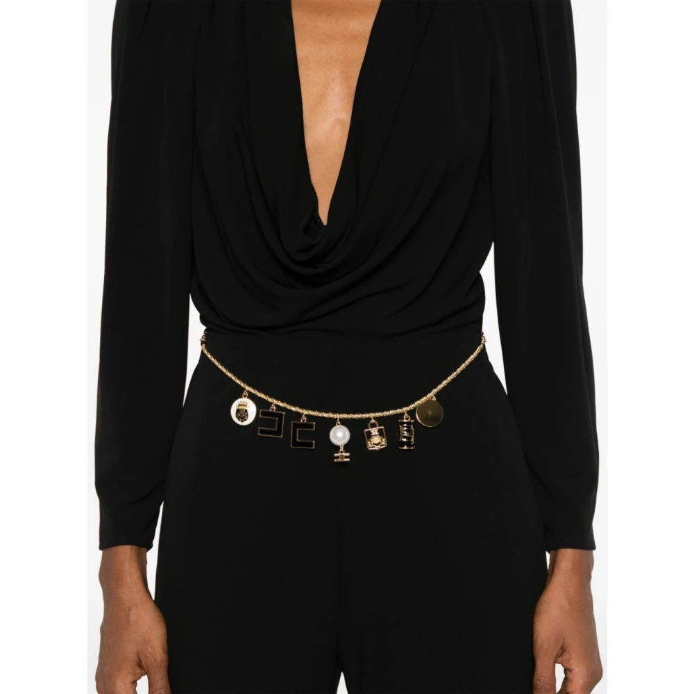 Elisabetta Franchi Nero Broek Aw24 Damesmode Black Dames