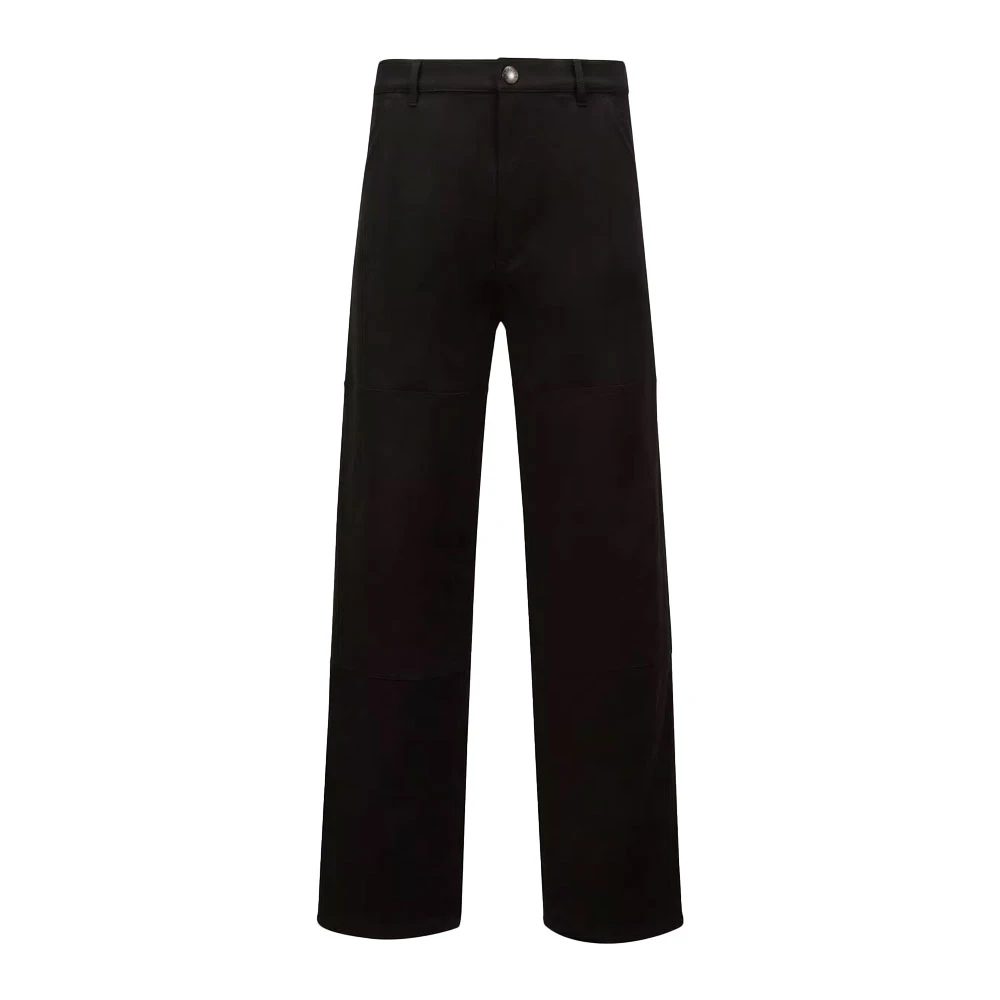 Moncler Canvas Broek in Zwart Black Heren