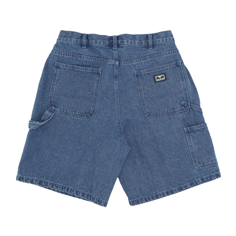 Obey Denim Timmerman Shorts Licht Indigo Blue Heren