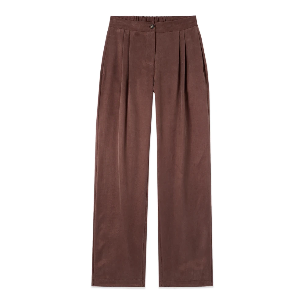 Oltre Femme Marron - Pantalon Palazzo - Pantalons - Brun - Taille: 38 Fr