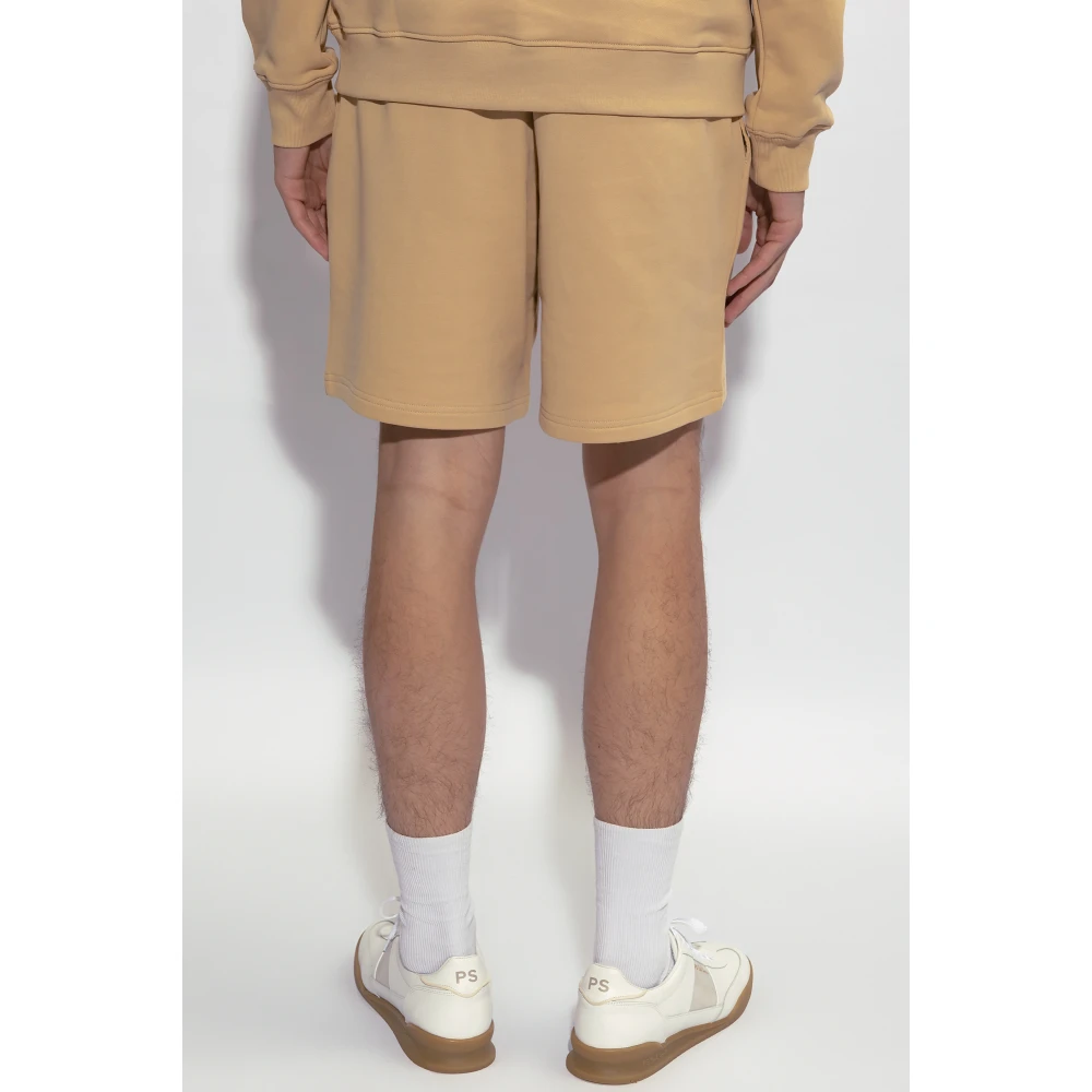 Moschino Shorts met logo Beige Heren