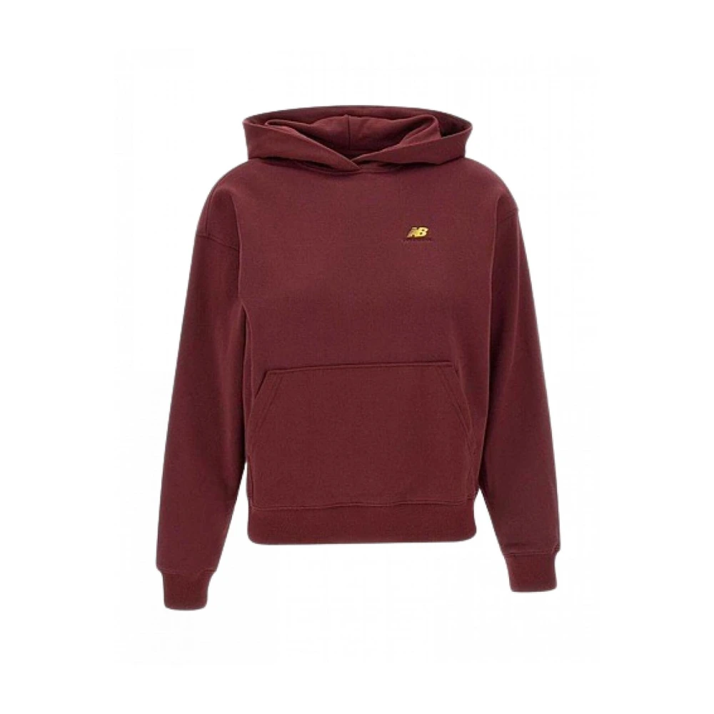 New Balance French Terry Oversized Hoodie Red Dames