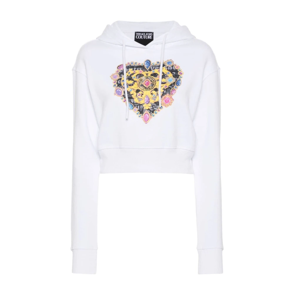 Versace Jeans Couture Witte Grafische Sweaters White Dames