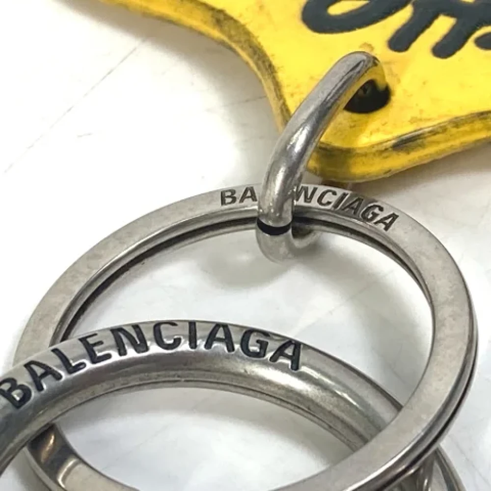 Balenciaga Vintage Pre-owned Leather key-holders Yellow Heren