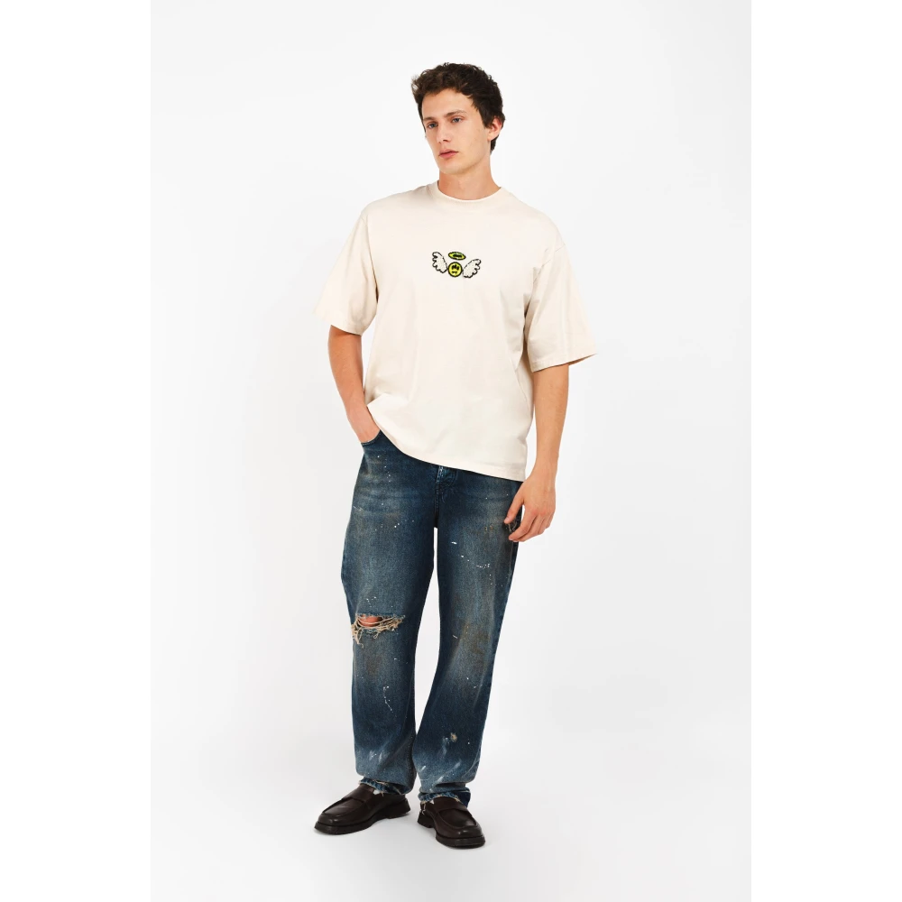 Barrow T-shirt 'Angel' Strass White Unisex
