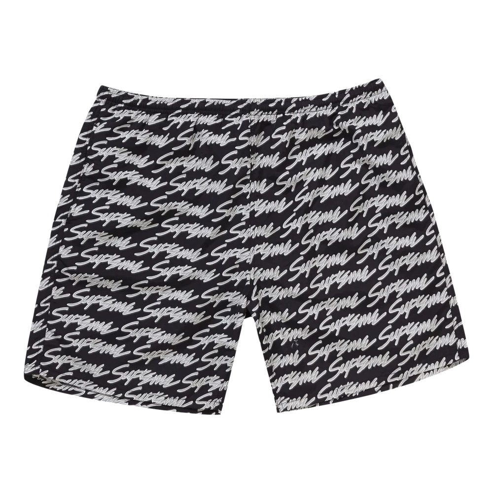 Supreme Signature Script Logo Water Short Black Multicolor Heren