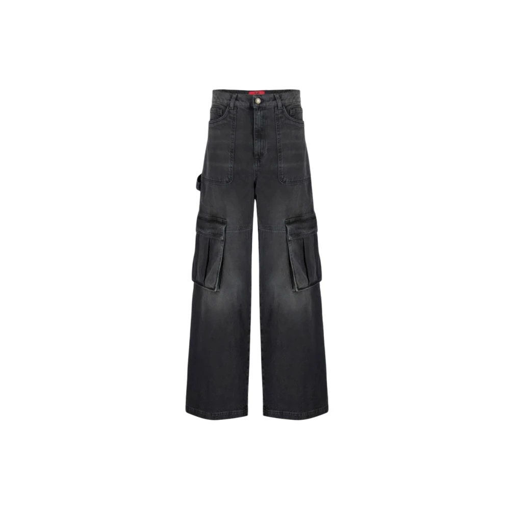 Aniye By Cargo denim broek met coole wijde pijpen Black Dames