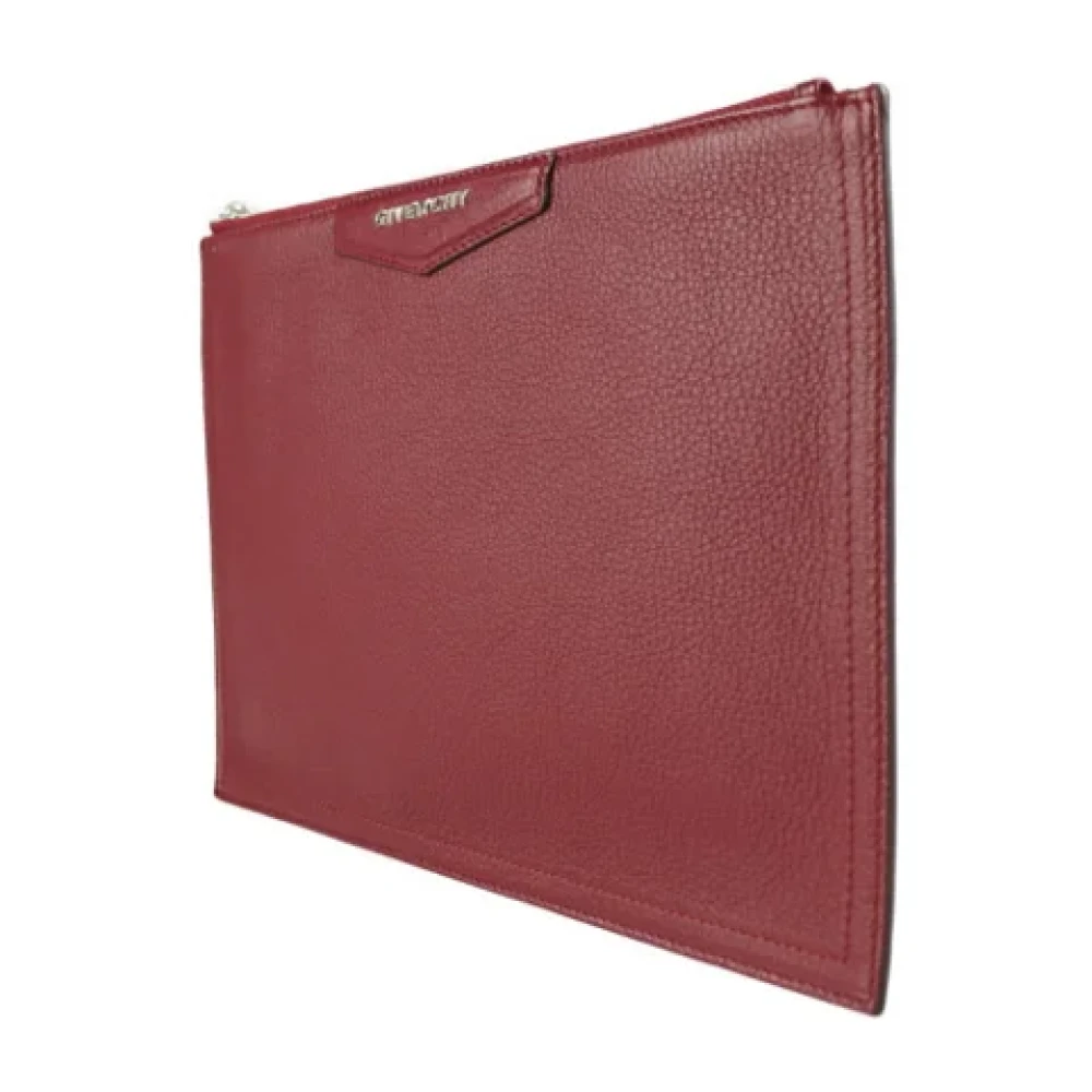 Givenchy Pre-owned Leather clutches Red Dames