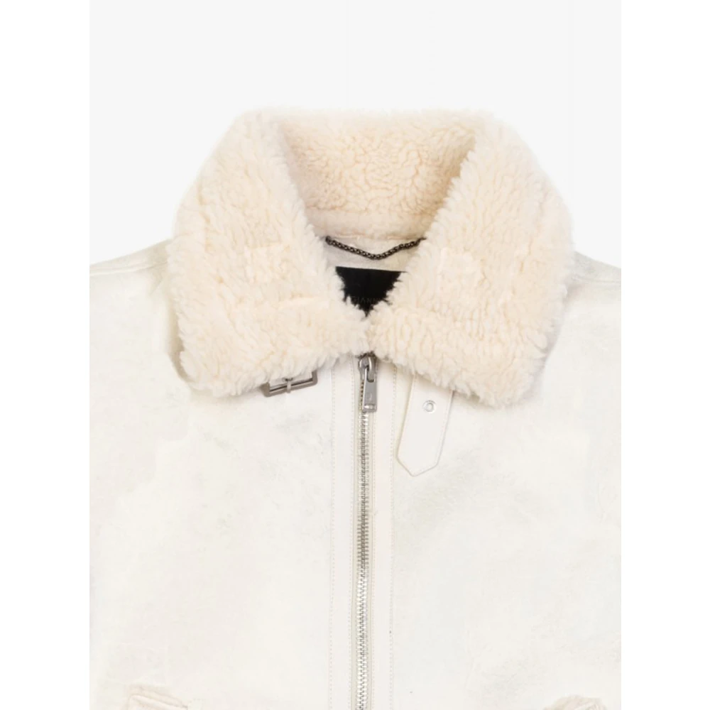 Gianni Lupo Witte Schapenvacht Jas Urban Stijl White Heren