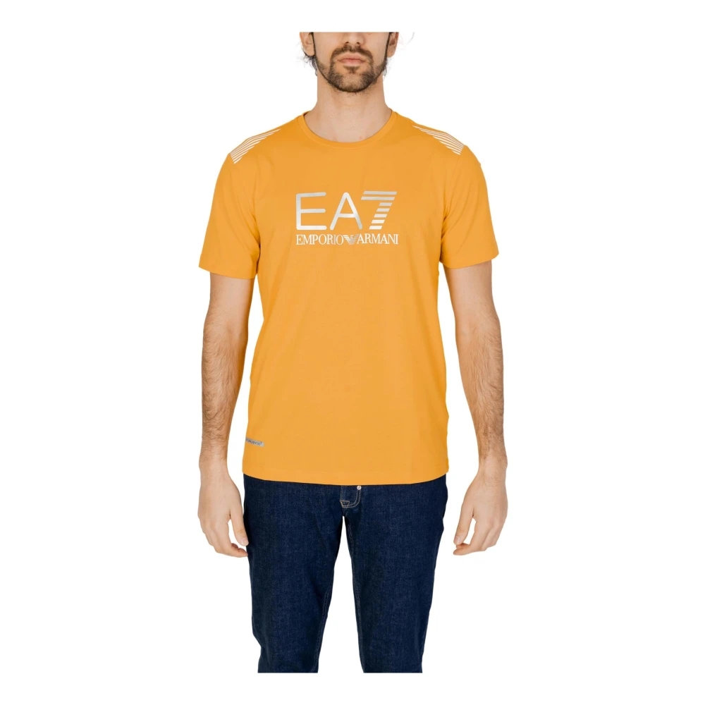 Emporio Armani EA7 T-Shirts Yellow Heren