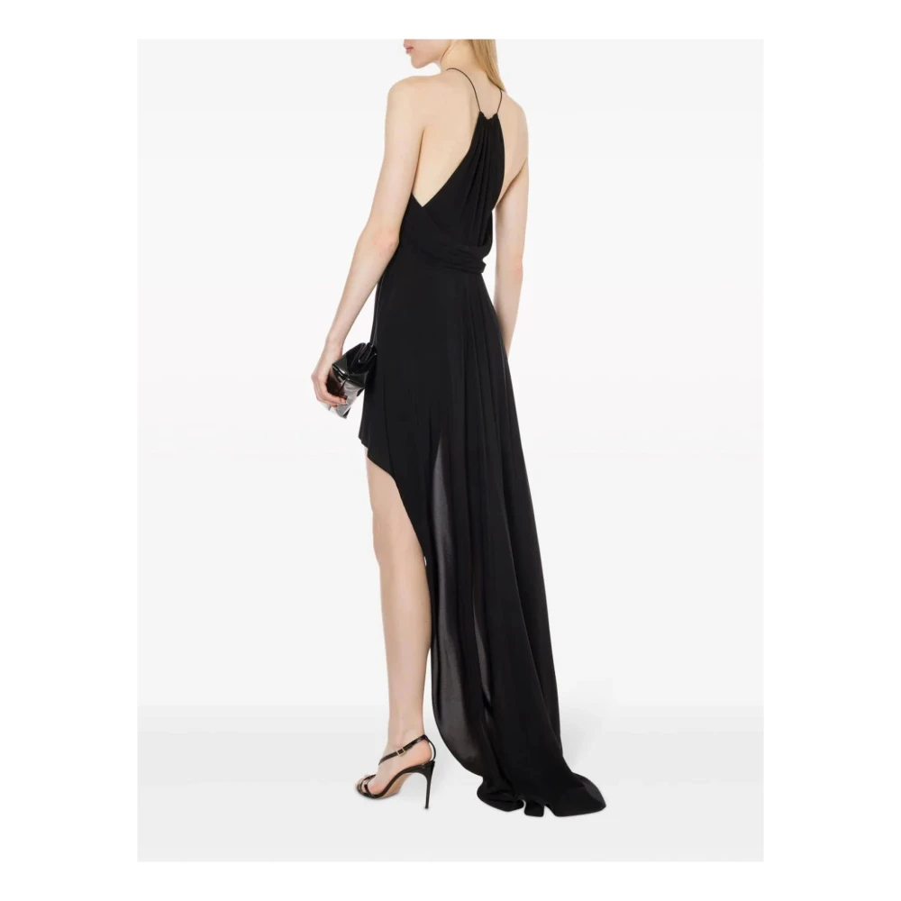 Philosophy di Lorenzo Serafini Zwarte Halternek High-Low Jurk Black Dames