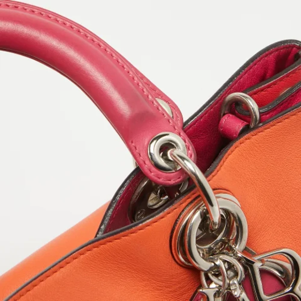 Dior Vintage Pre-owned Leather totes Orange Dames