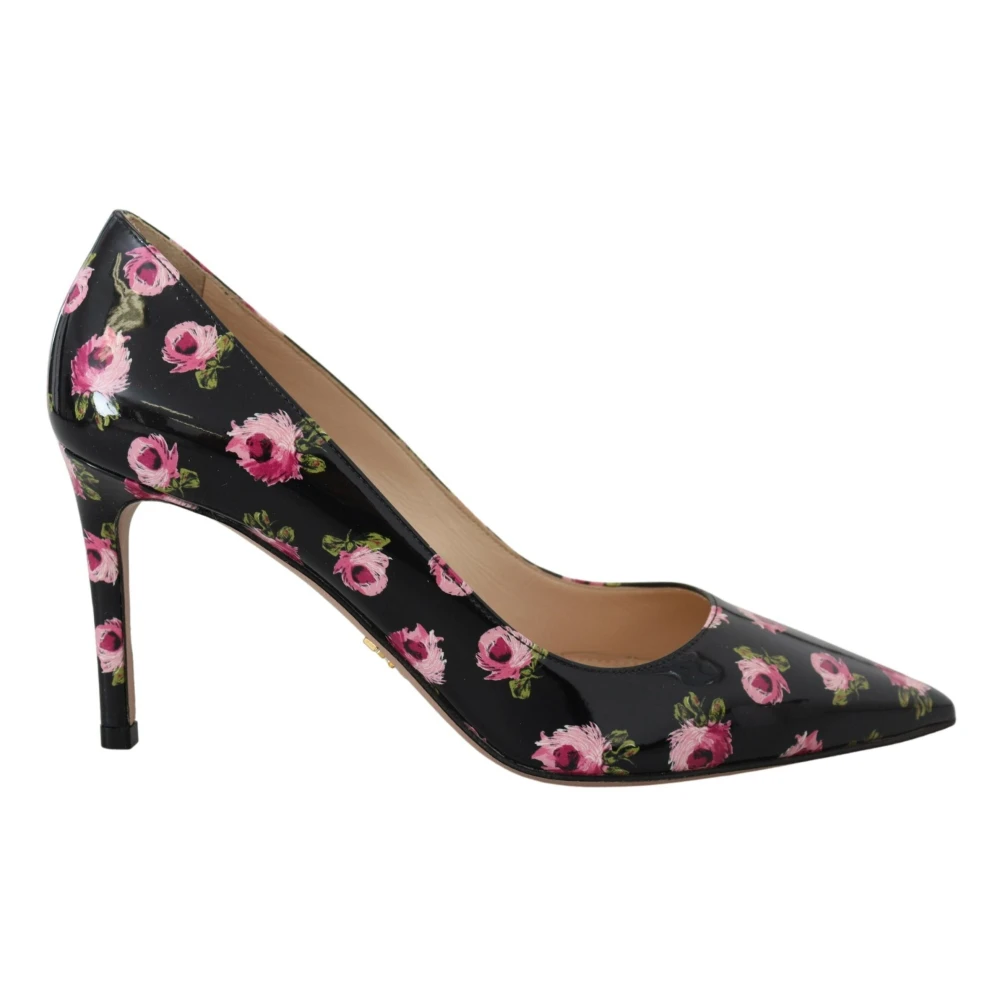 Prada Women's Floral Leather Stiletto Pumps