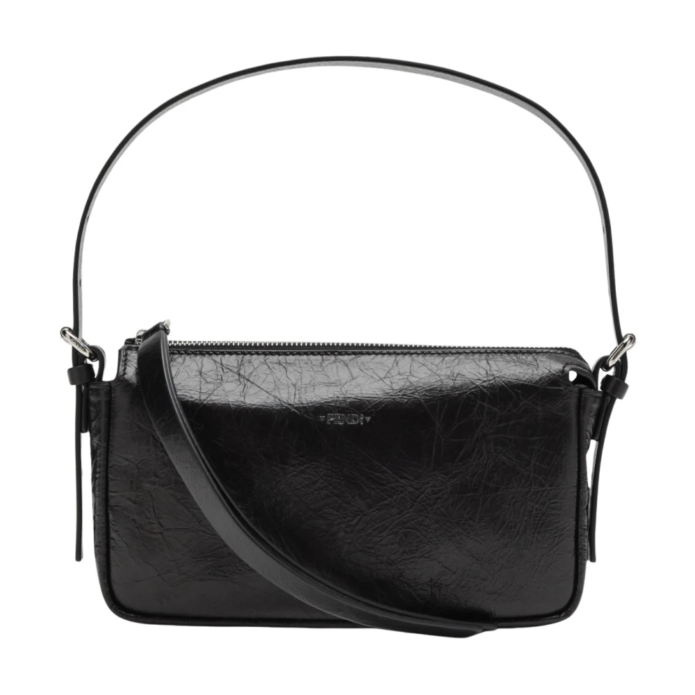 FENDI | Black zip top leather shoulder bag | female | PZ - Bild 4