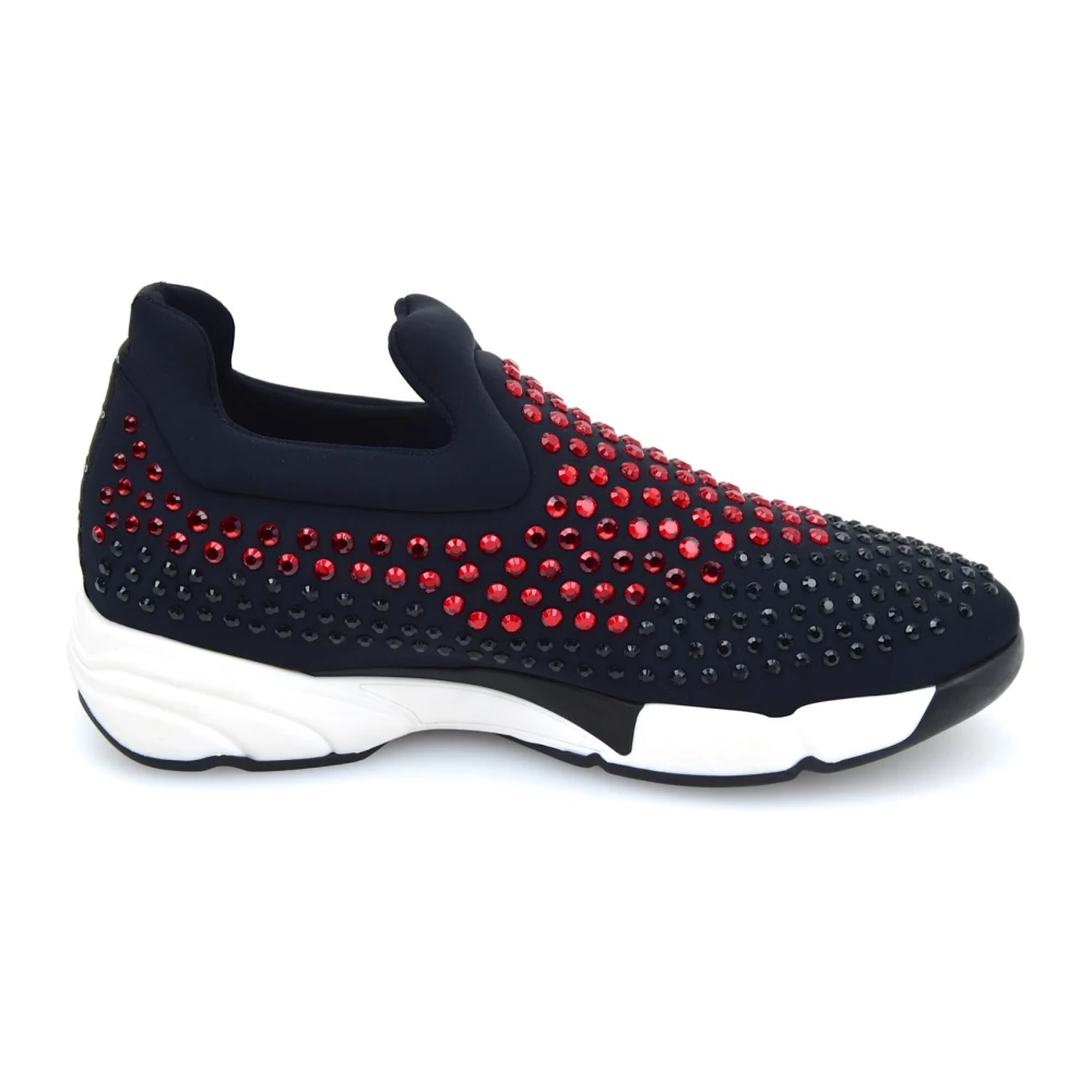 Pinko Neopreen Strass Turbine Sneaker Dames Schoenen Zwart